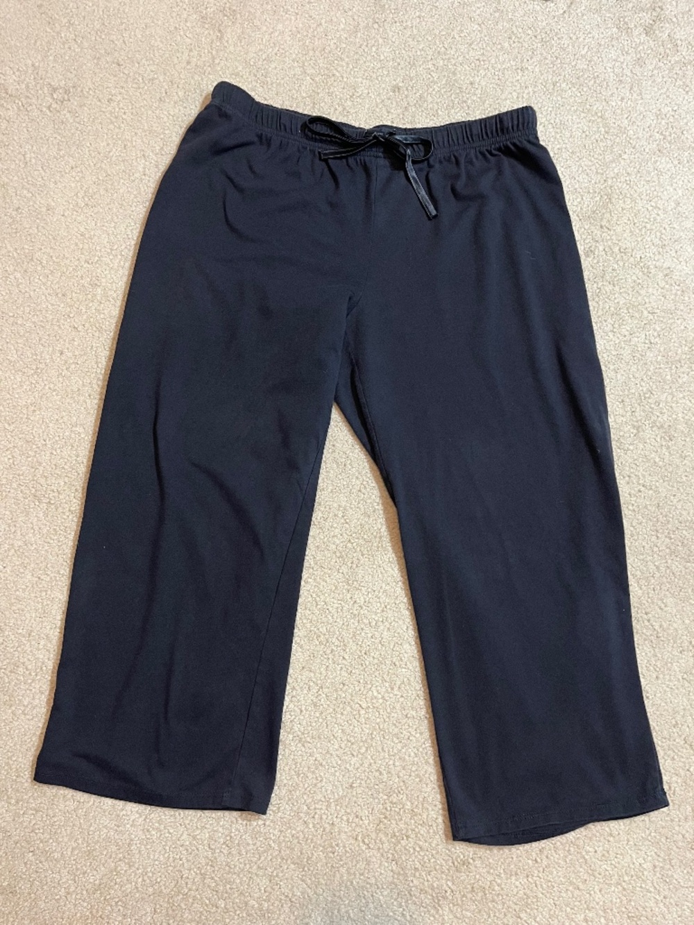 Bay Studio Black CasuaCapri Pants Medium | Elastic Waist Drawstring- size medium